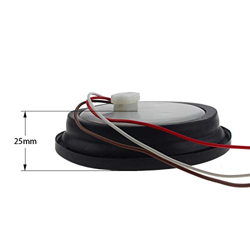 All Star Truck Parts 4in Round LED Trailer Tail Light, IP67 Waterproof, 24 LEDs, 2 Red + 2 White, Model ASTPL012R4C2