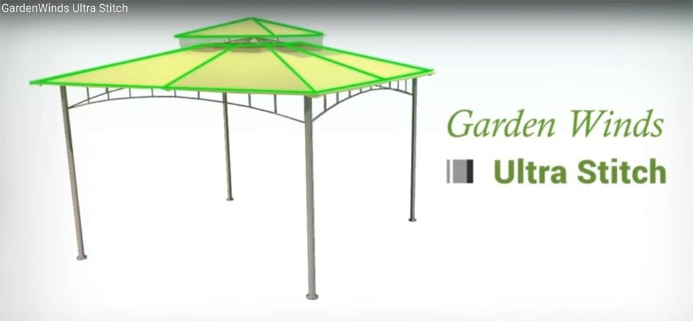 Garden Winds Replacement Canopy Top Cover for The Long Beach Gazebo - 350