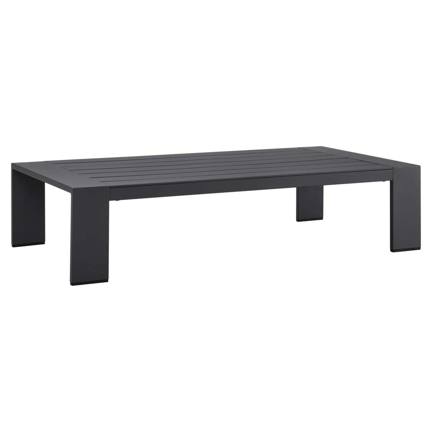 Modway Tahoe Aluminum 4-Piece Outdoor Patio Set in Gray White