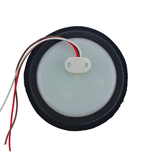 All Star Truck Parts 4in Round LED Trailer Tail Light 24 LEDs Amber Model ASTPL012R4C2 Waterproof Submersible with Rubber Grommet