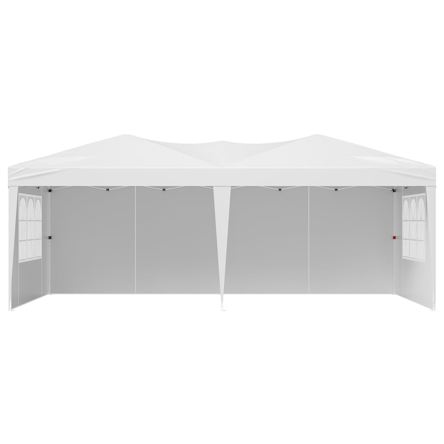 VEVOR Pop Up Canopy, 10 x 20 FT Instant Canopy Portable Gazebo with 3 Sidewalls & 2 Ventilated Windows, Height Adjustable Pop-Up Outdoor Shelter Tent for Events, Patio, Backyard, Party, Parking