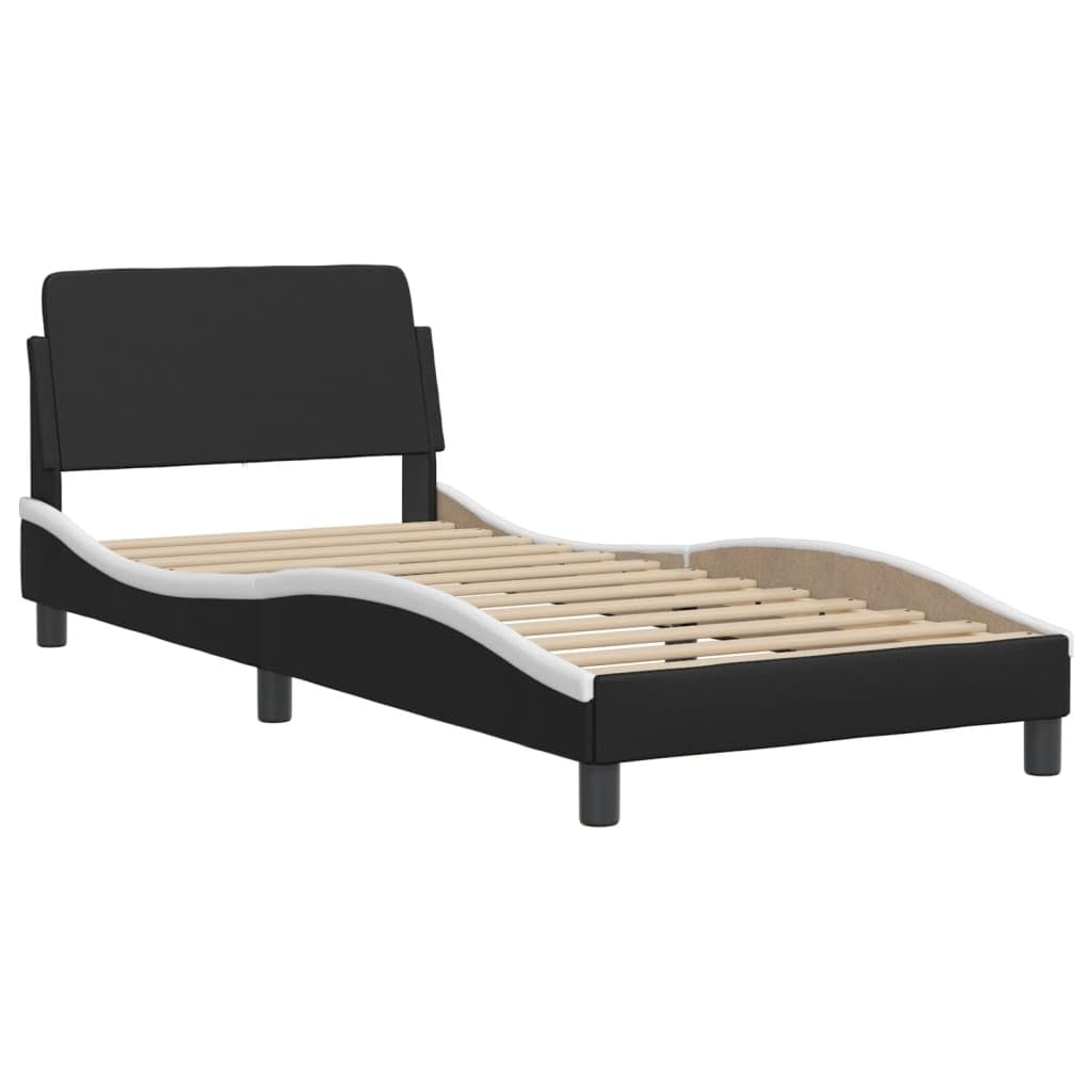 FUDUGEHMIOFWFJJ Adjustable Bed,Queen Size Bed,Bases de Camas Queen,Bed Frame with LED Without Mattress Black and White 39.4"x74.8"Suitable for Bedroom, Office, Balcony