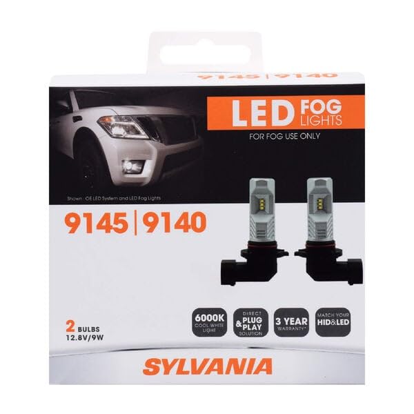 Hengulus 9145/9140 LED Fog Light - Bright White Light, Plug and Play, 2 Bulbs