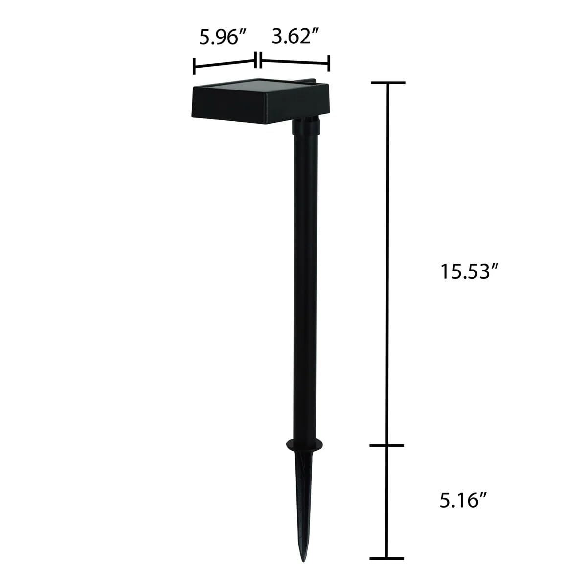 Tommy Bahama Solar Path Lights, LED Down Light, 40 Lumen, Adjustable Head, Black Finish, 6-Pack, Model 10907-40-6GB