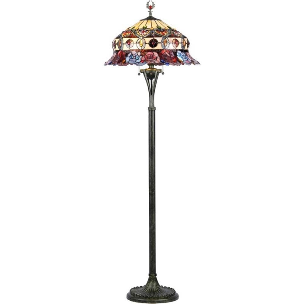 Chloe Lighting Tiffany-Style Floor Lamp, 3-Light, 20-Inch Shade, Bronze, Model CH20B547-FL3