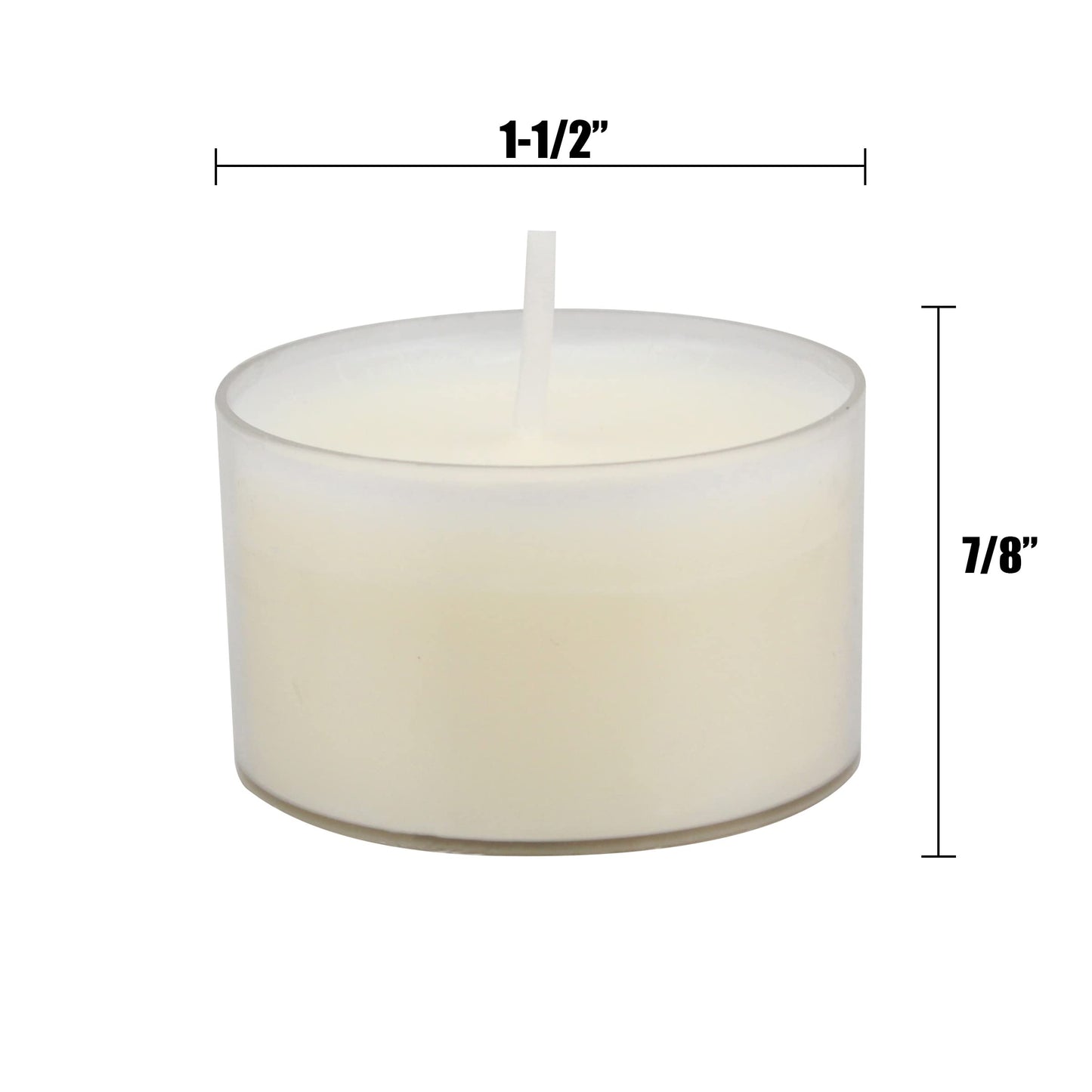 Stonebriar Tea Light Candles, 192 Pack, Unscented, Long Burning, Clear Cup, 8 Hour Burn Time, Model DTLR-192-8