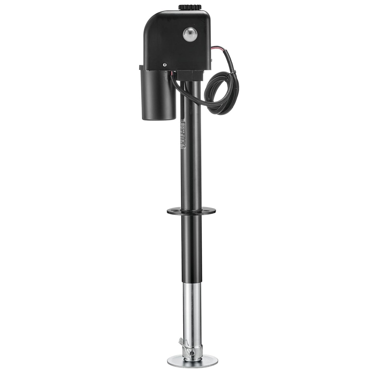 VEVOR Electric Trailer Jack, 7500 lbs Capacity, Electric Power Tongue Jack with Waterproof Protective Cover & LED Light for Travel Trailer, Camper, RV, 9.84-33.85 in Lift, 12V DC with Wiring, Black