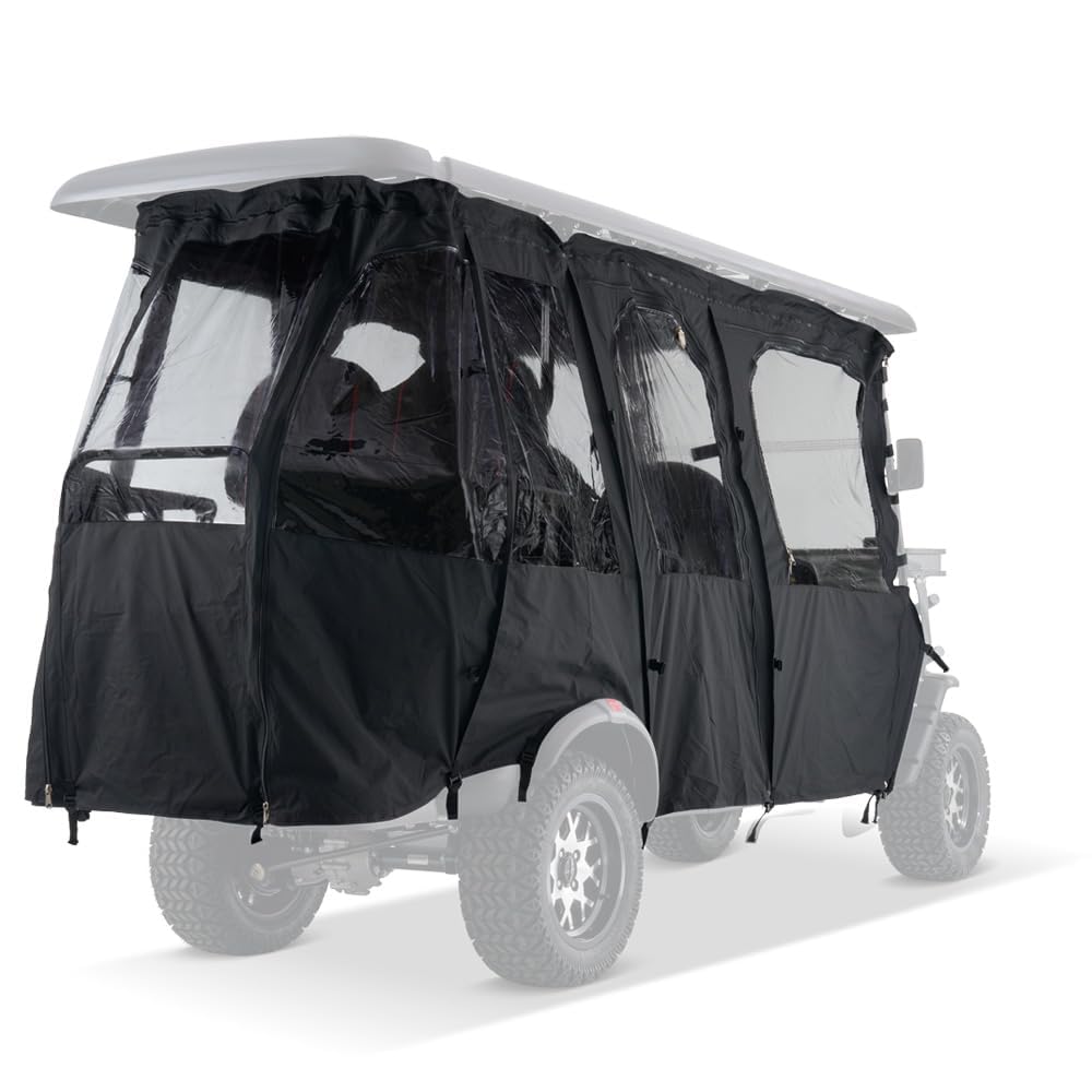 Kandi Enclosed Cab Soft Cover for 6 Person Kruiser, Golf Cart Accessory, Electric Cart Cab Cover