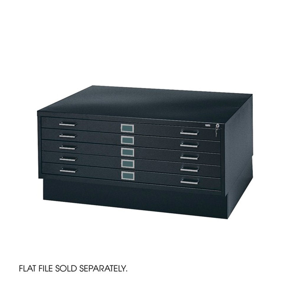 Safco Products Flat File Closed Base for 5-Drawer 4994BLR Flat File, Sold Separately, Black
