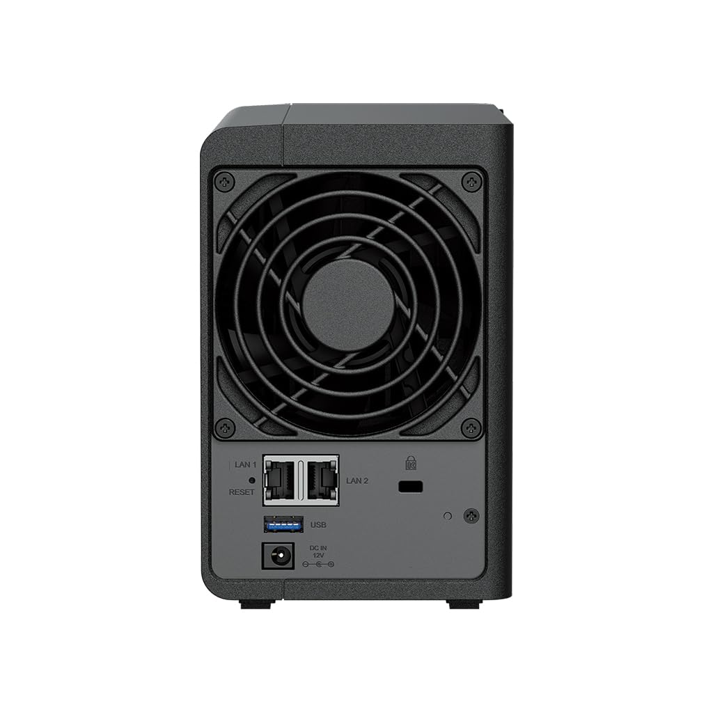 Synology DiskStation DS224+ NAS Server with Celeron 2.0GHz CPU, 6GB Memory, 16TB SSD Storage, 2 x 1GbE LAN Ports, DSM Operating System