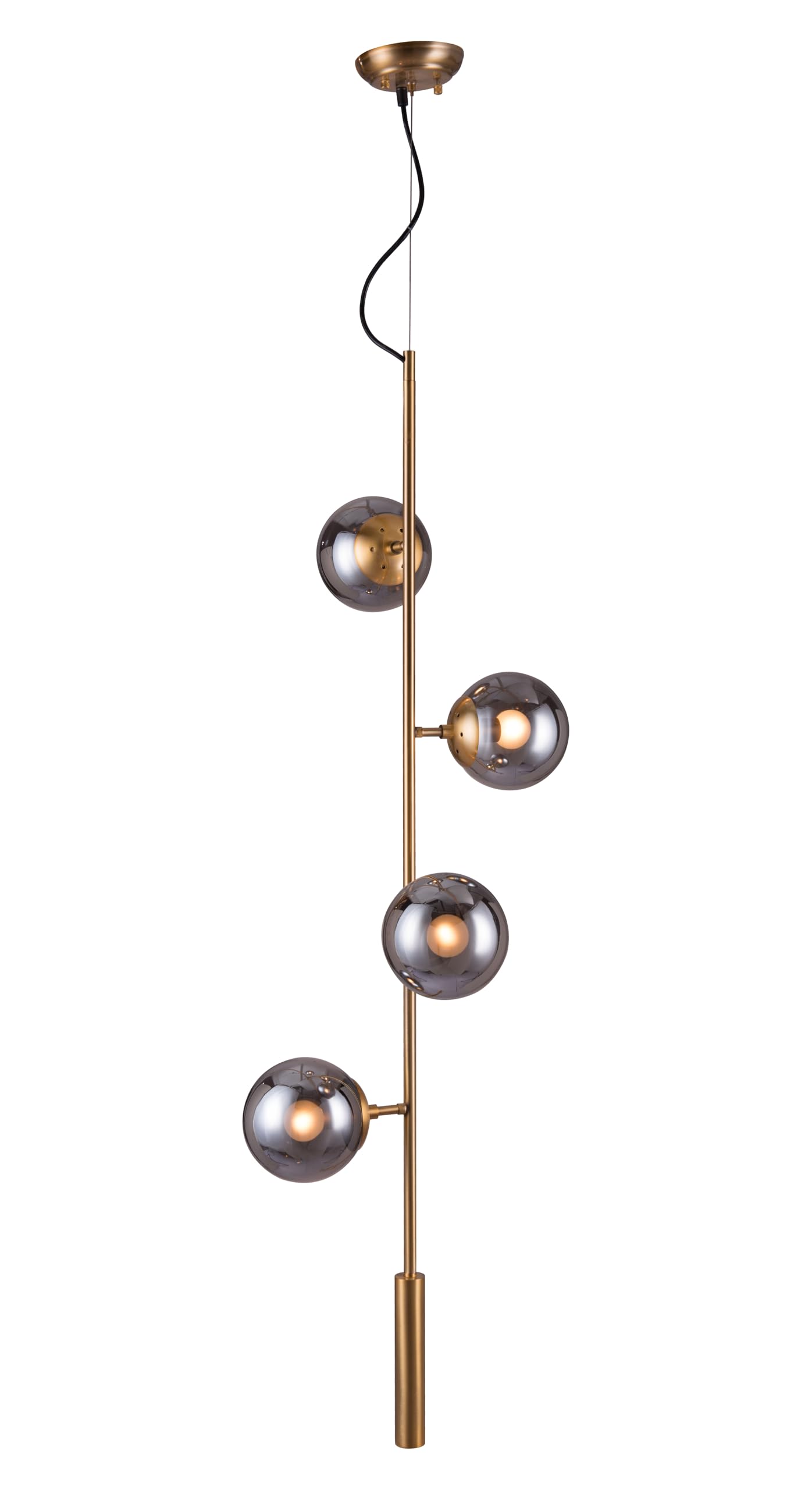 Zuo Zatara Ceiling Lamp, Brass Steel, Gold Finish, Model 56111