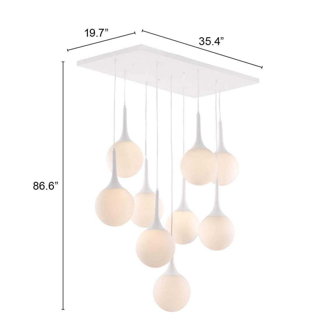 Zuo Epsilon Ceiling Lamp Alloy Steel White Model 50088