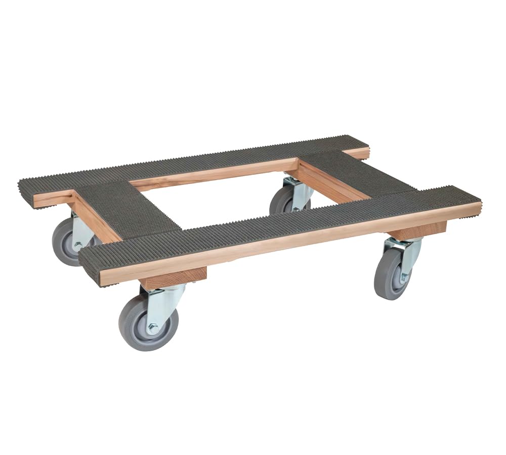 Mytee Products 2 Pack 18"x30" H Frame Movers Dolly w/Rubber Tread & 4" Non Marking Wheels - 1000 lbs WLL H Shape 4 Wheel Moving Dolly Cart for Packing & Moving Supplies - Furniture Piano Dolly