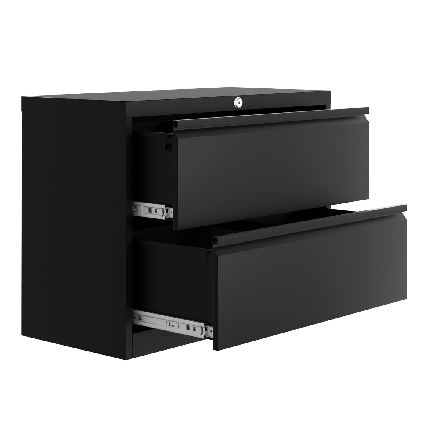 GAOMON 2-Drawer File Cabinet with Lock, Metal Lateral Filing Cabinets for Letter/Legal Size Documents, Heavy Duty File Storage for Home Office, Black (2 Drawers)