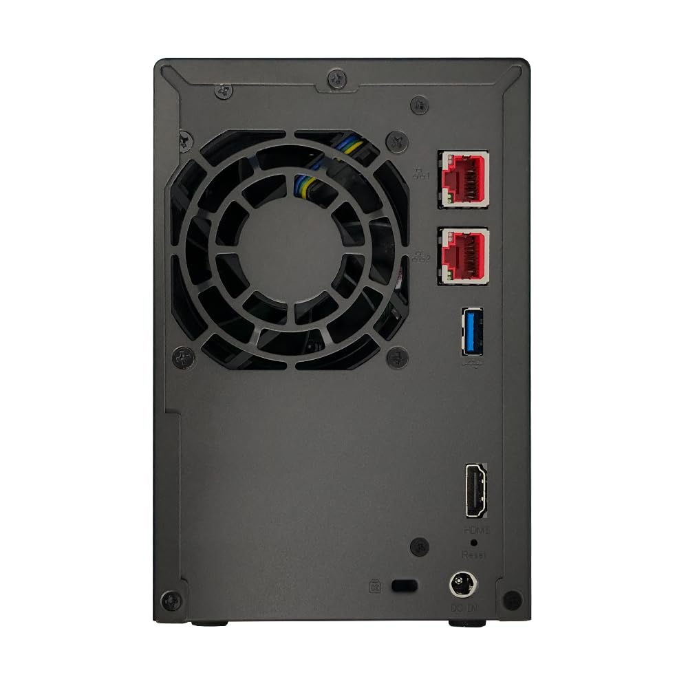 Asustor / DiscTech 24TB NAS Bundle: Lockerstor 2 Gen2 AS6702T NAS Server with 2x8TB SATA HDD and 4x2TB NVMe M.2 SSDs, 8GB RAM, Dual 2.5GbE LAN Ports