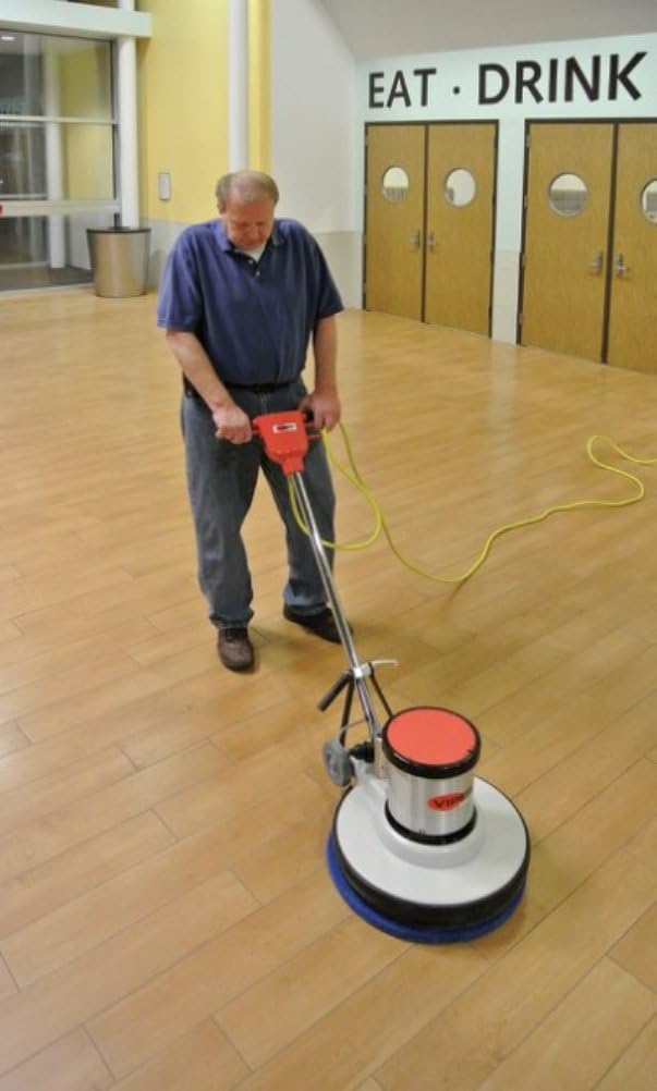 Viper Cleaning Equipment VN20DS Venom Series Dual Speed Buffer, 20" Deck Size, 185 RPM Low Speed, 330 RPM High Speed, 50' Power Cable, 110V, 1.5 hp