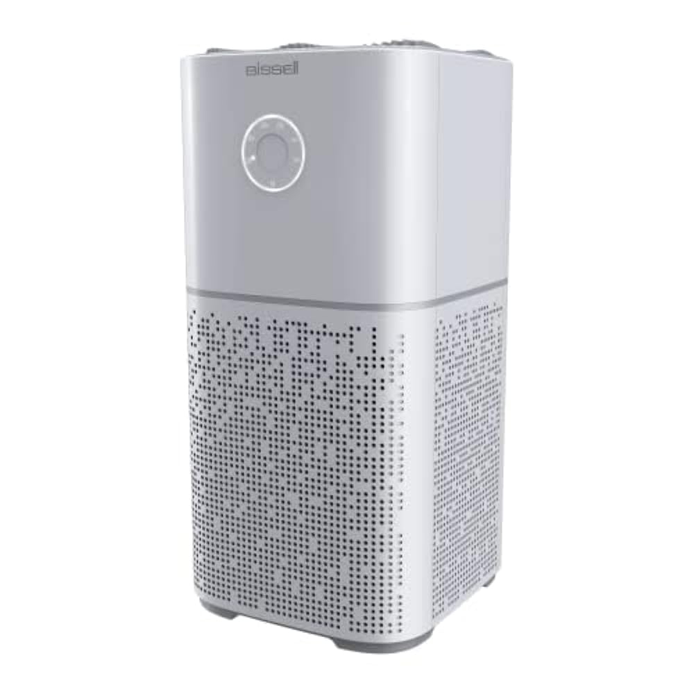 BISSELL Air180 Air Purifier For Home, Bedroom, HEPA Filter, Filters Smoke, Allergies, Pet Dander, Odor, Dust, Gray, 3496+