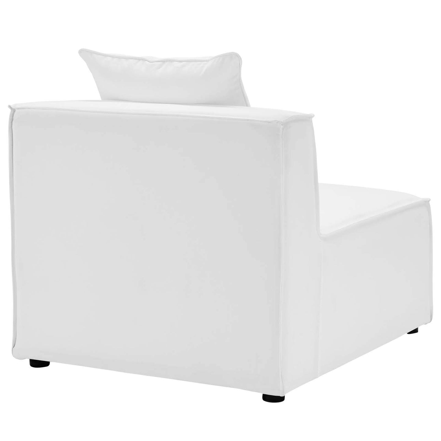Modway EEI-4379-WHI Saybrook Patio Upholstered 3-Piece Sectional Sofa in White