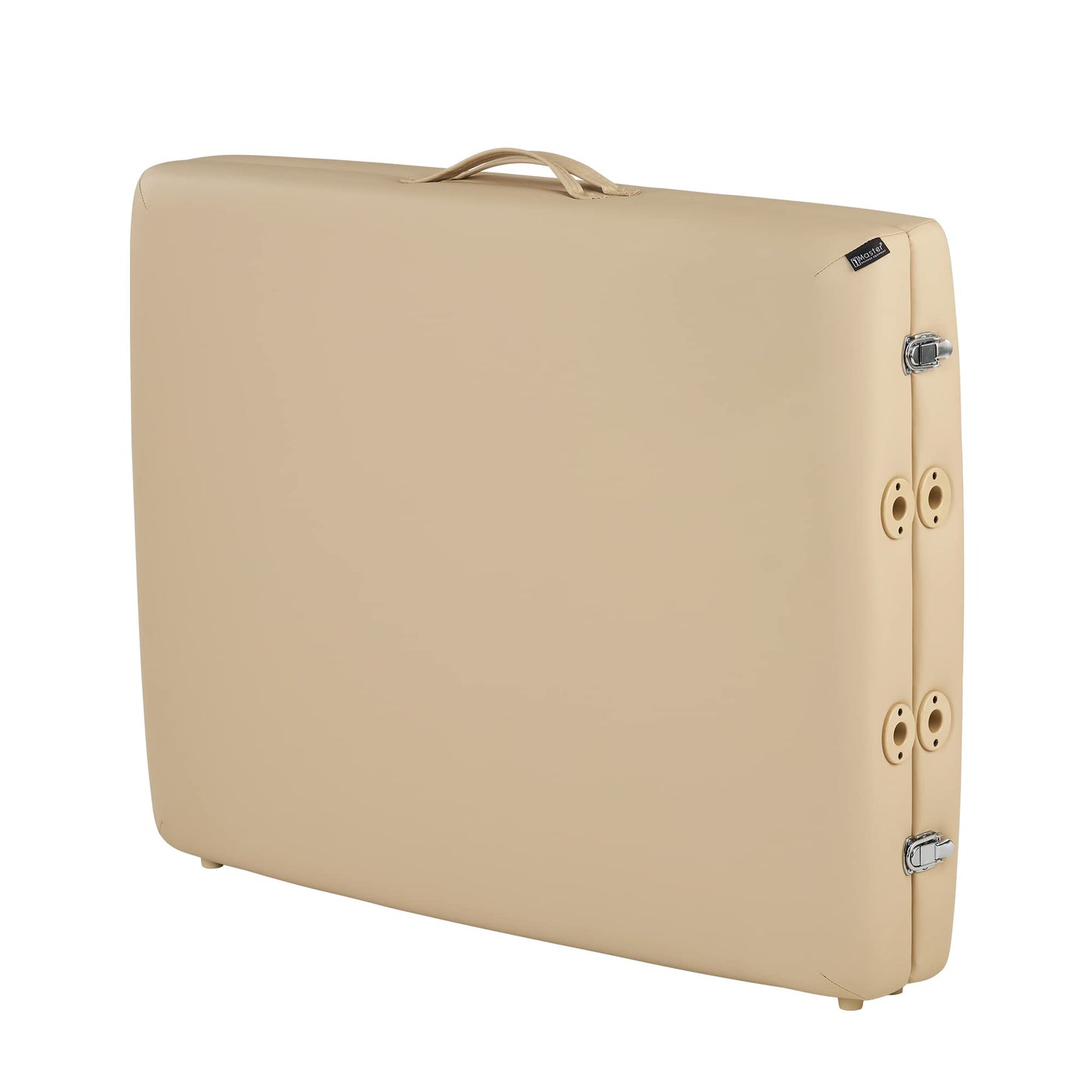 Master Massage 28" Argo Portable Massage Table in Cream with Walnut Legs- Spa Bed for Tabletop Exercise & Massage- Beauty Bed Tattoo Bed- Lash Table