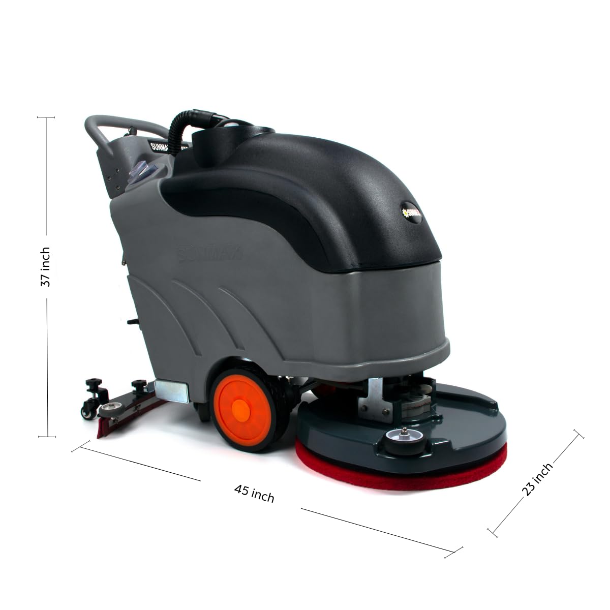 22" Self-Propelled Walk-Behind Floor Scrubber Dryer Machine, Forward/Reverse Drive, 31" Squeegee, 36,000 Sq Ft/H, Commercial Hard Floor Cleaner for Tile, Concrete, Epoxy & Vinyl