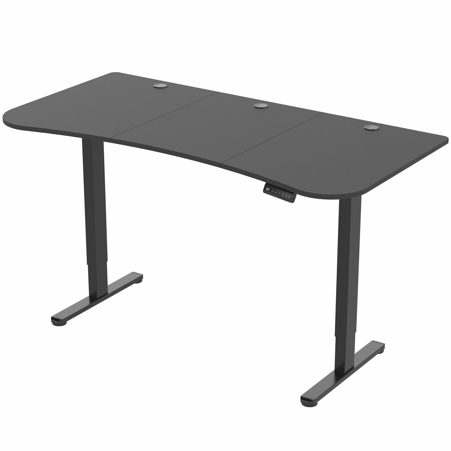 VIVO Electric 63 x 32 in Dual Motor Standing Desk, Memory Height Adjustment, E2B Series, Black Top Black Frame, DESK-KIT-E2B1B