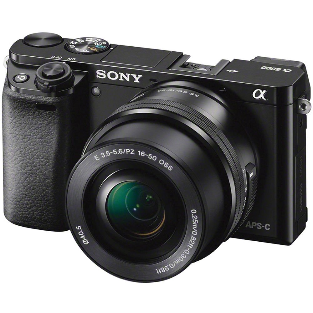 Sony Alpha a6000 Mirrorless Digital Camera 24.3MP SLR Camera with 3.0-Inch LCD (Black) w/16-50mm Power Zoom Lens