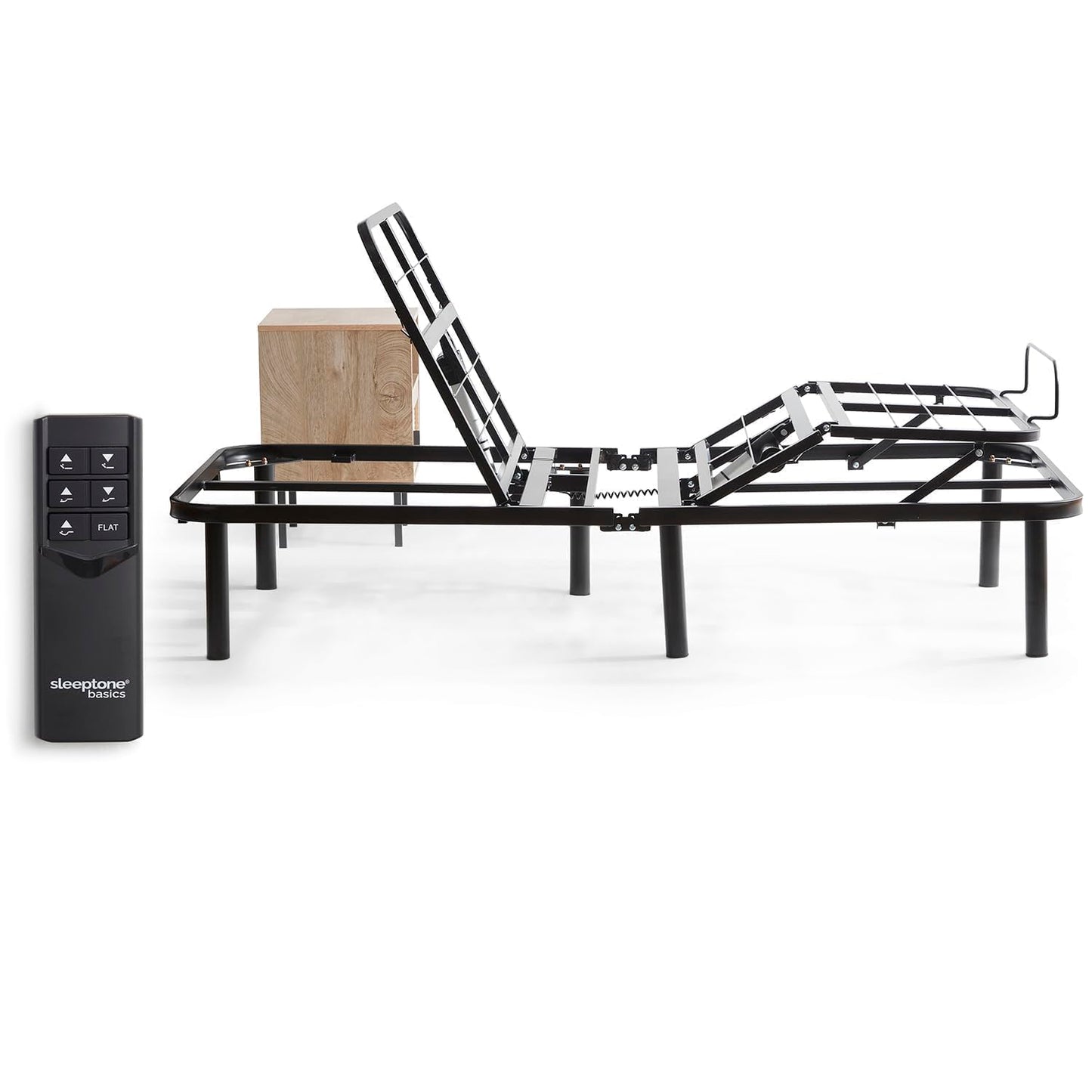 Nestl Basic Adjustable Bed Base, Split King Size Bed Frame, Motorized Head and Foot Incline, Adjustable Bed Frame, Wireless Remote, Fast & Easy Assembly
