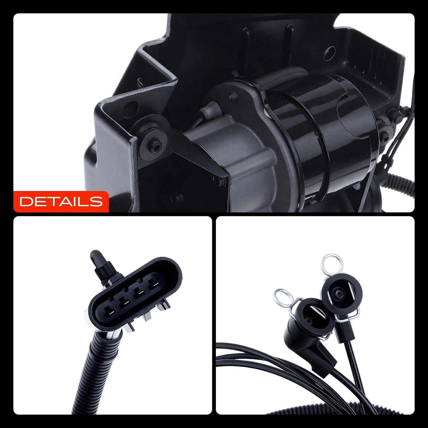 A-Premium Air Suspension Compressor Compatible with Buick Lucerne & Cadillac DTS 2006-2011, with Bracket, Replace# 15811960, 25750087