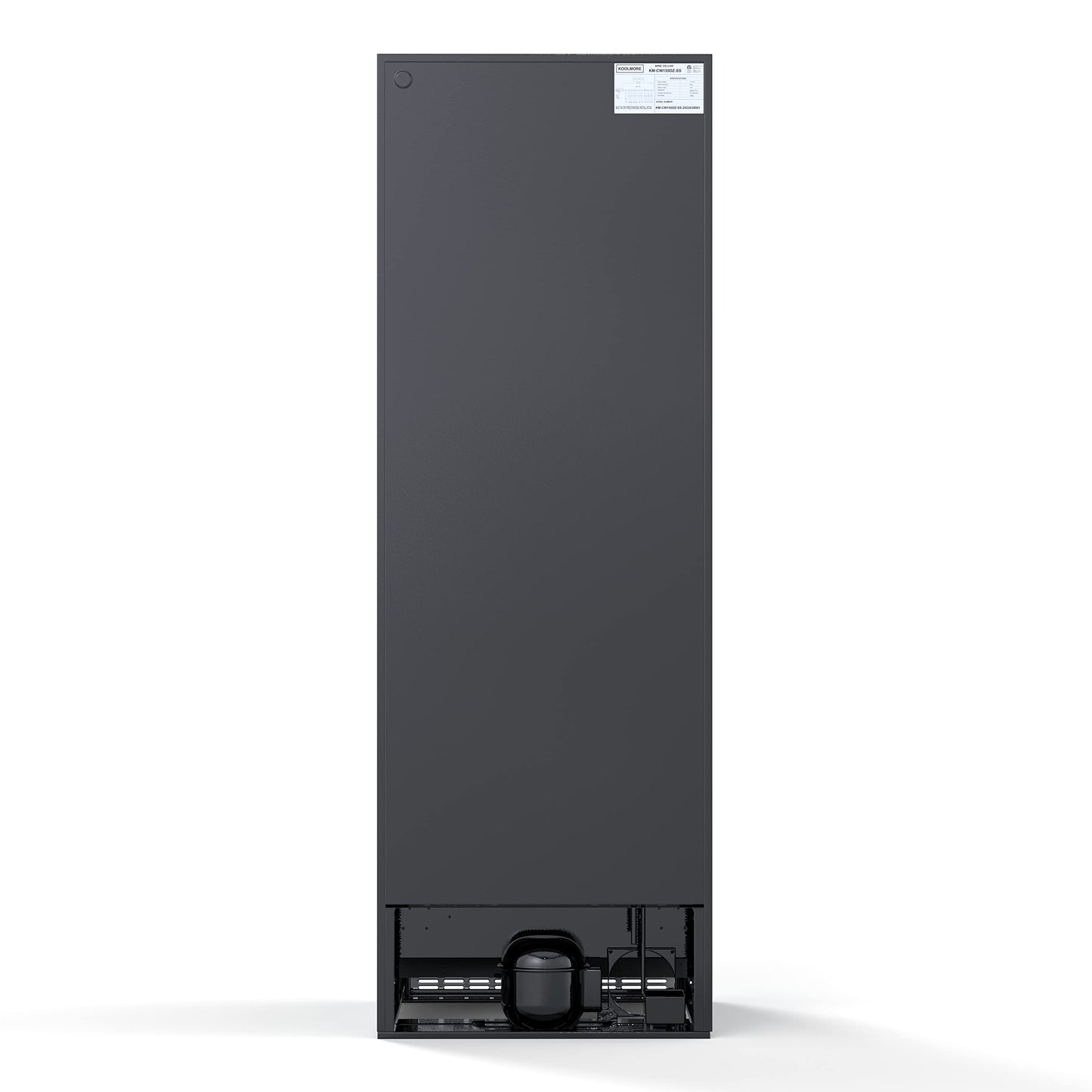 KoolMore 24” Inch 15.1 Cu.Ft. Dual Zone Wine Cooler Refrigerator, Freestanding or Built-In Unit, Stainless Steel Finish, Temperature Control, and Door Lock (KM-CW155DZ-SS), Silver, 155 Wine Bottles