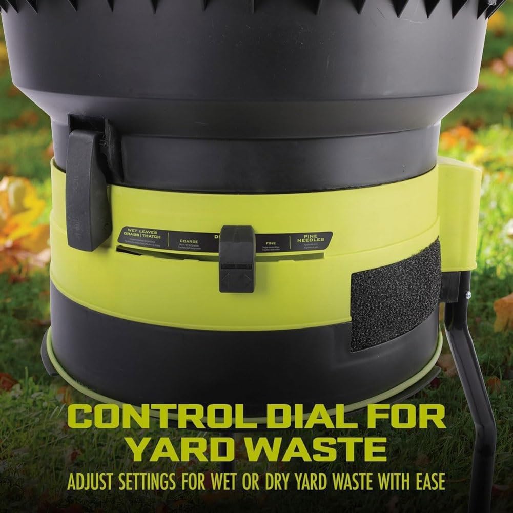 DIUNAOZI Garden Corded Electric Chipper, 2500W Electric Compost Leaf Mulchers Shredder for Dry Leaves, Grass, Yard Clippings 17:1 shredding Ratio with Detachable 30L Collection Bag 30mpowercable
