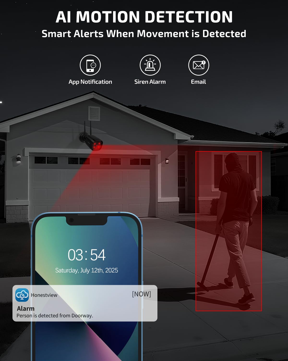 《Dual Antennas & 130° Wide Angle》Wireless Security Camera System Outdoor, Wireless Cameras for Home Security, Surveillance Video Systems DVR Kits
