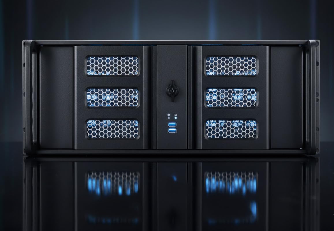 RackChoice 4U Rackmount Server Chassis with 3x5.25 Front Bays+7x3.5 +3x2.5 Drive Bays