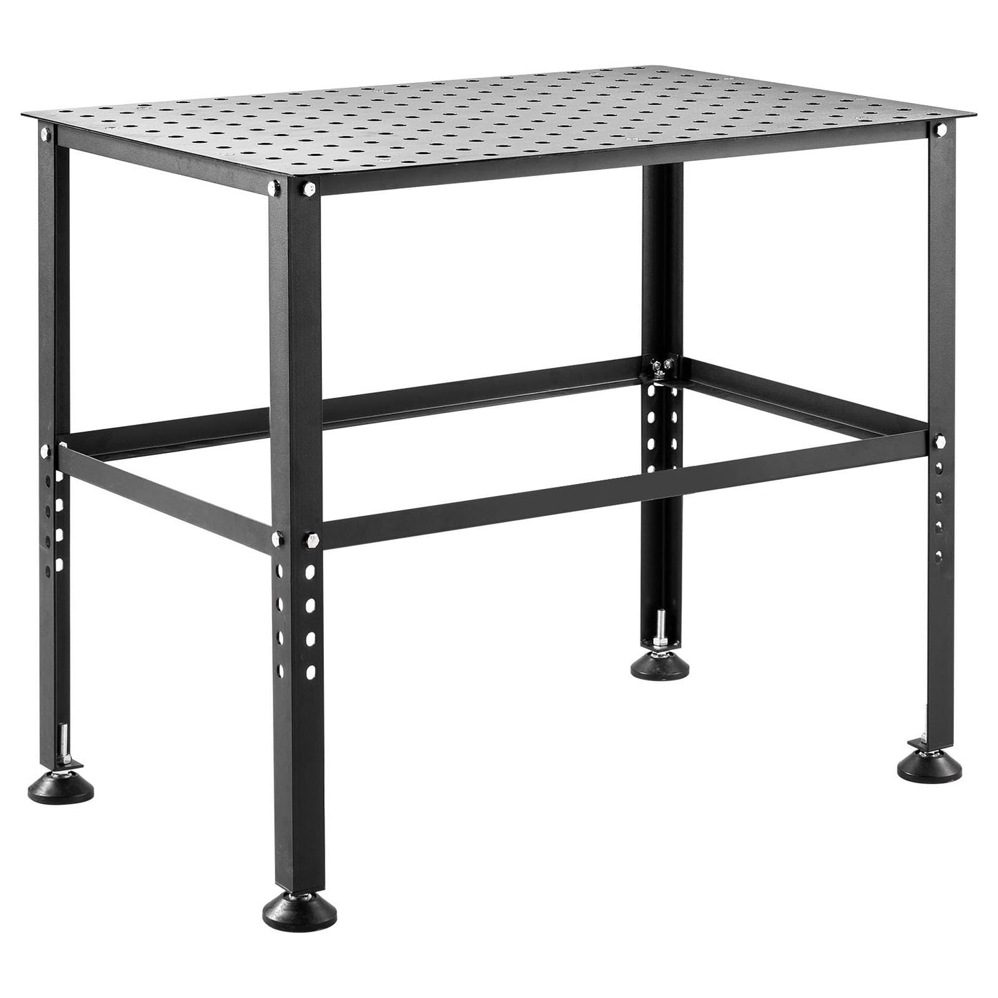 Happybuy Welding Table 36" x 24", 800LBS Capacity Workbench for Welding, Heavy-Duty with 0.63" Fixture Holes and Non-Slip Foot Pads, Ideal for Welding Assembly and Repair Works