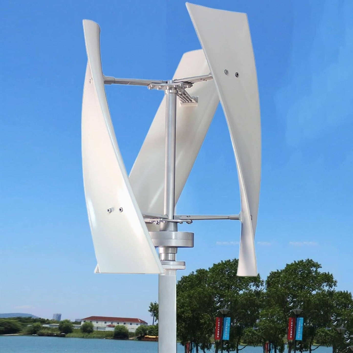 3000W/8000W Vertical Wind Turbine Generator Kit - Spiral Design, Efficient Renewable Energy Solution for Home & Industry, Includes Three-Phase Controller for Optimal Performance