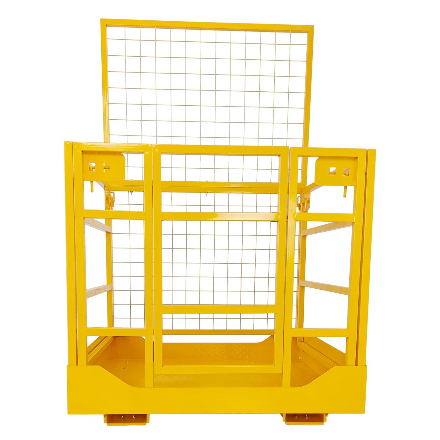 43" x 45" Forklift Safety Cage – 1,800 Lb Capacity Man Basket, 2-Person Collapsible Work Platform with Safety Harness & Lock for Loader, Aerial Lifts