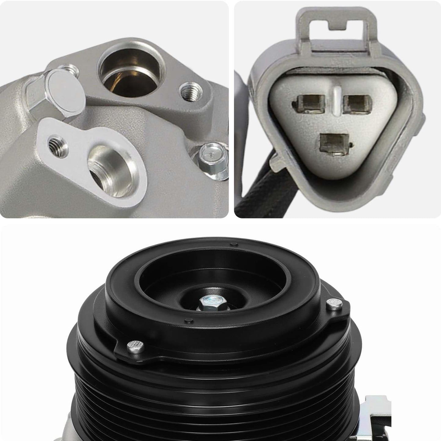 AISIN AFTERMARKET ACCT-00952 Air Conditioner AC Compressor - Compatible with Toyota RAV4 2006-2012 3.5L, Venza 2009-2016 3.5L, Lexus ES350 2007-2012 3.5L - with 7-Pulley Groove, with Clutch