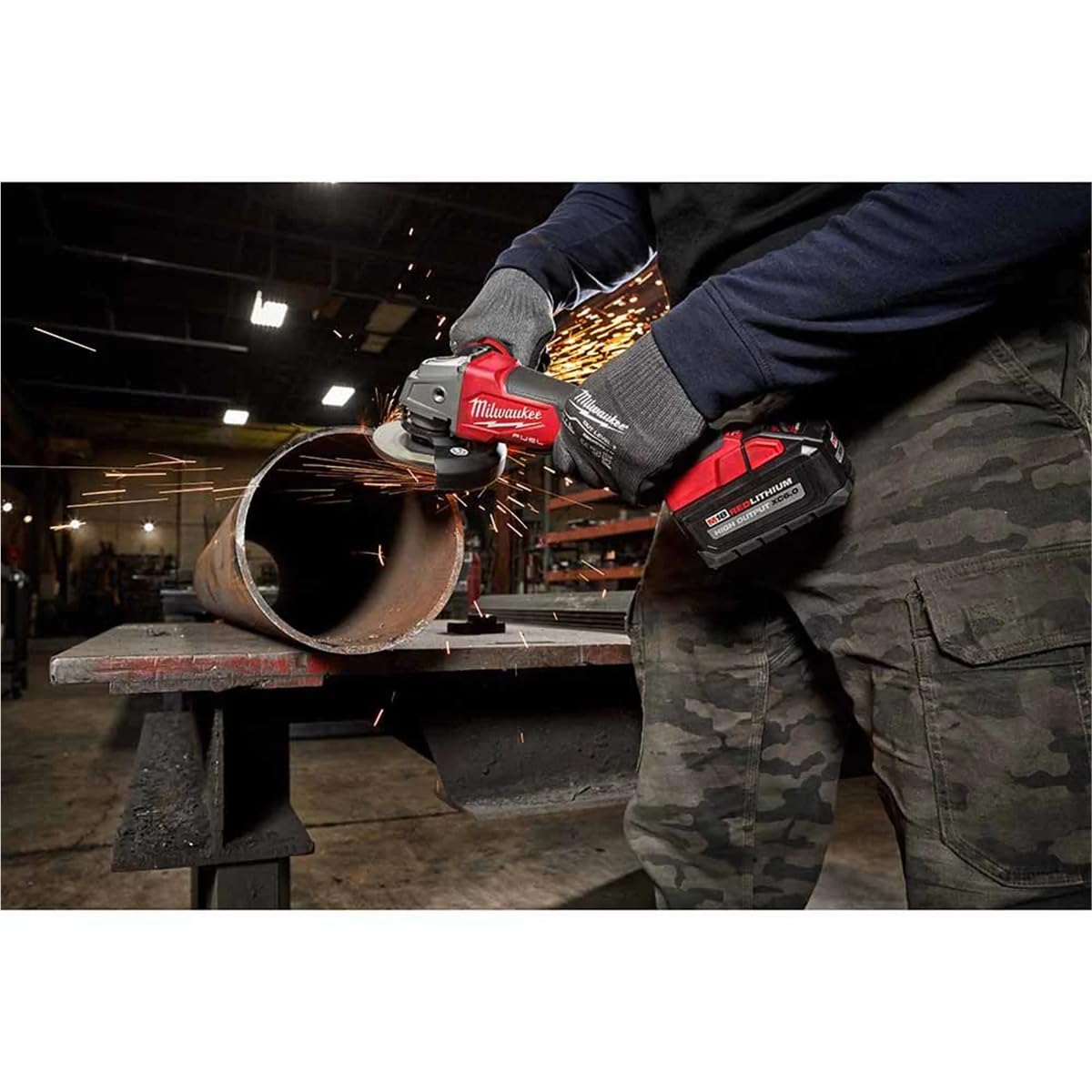 Milwaukee 2880-20 M18 Fuel Brushless Lithium-Ion 4-1/2 in. / 5 in. Cordless Small Angle Grinder with No-Lock Paddle Switch (Tool Only)