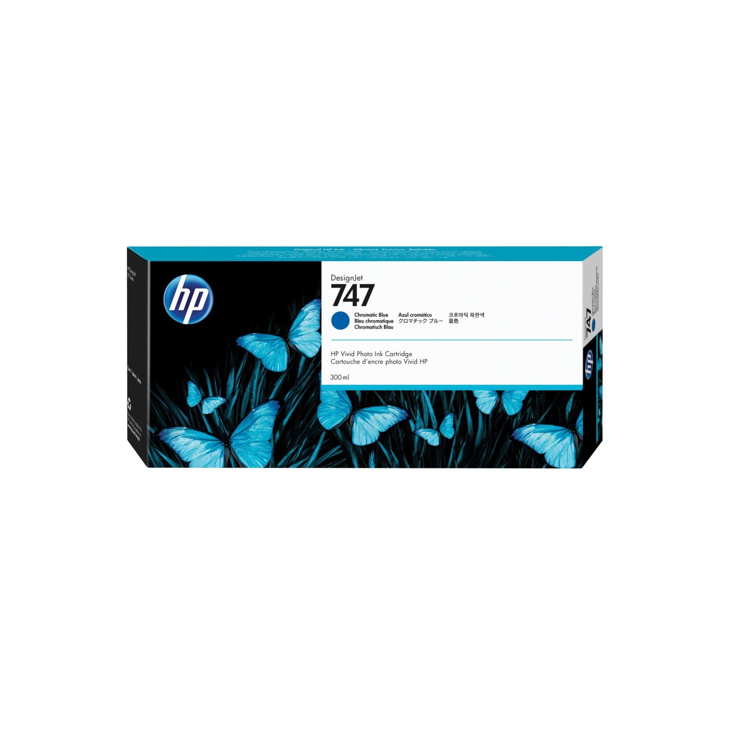 HP 747 Chromatic Blue 300-ml Genuine Ink Cartridge (P2V85A) for DesignJet Z9+ Large Format Printers