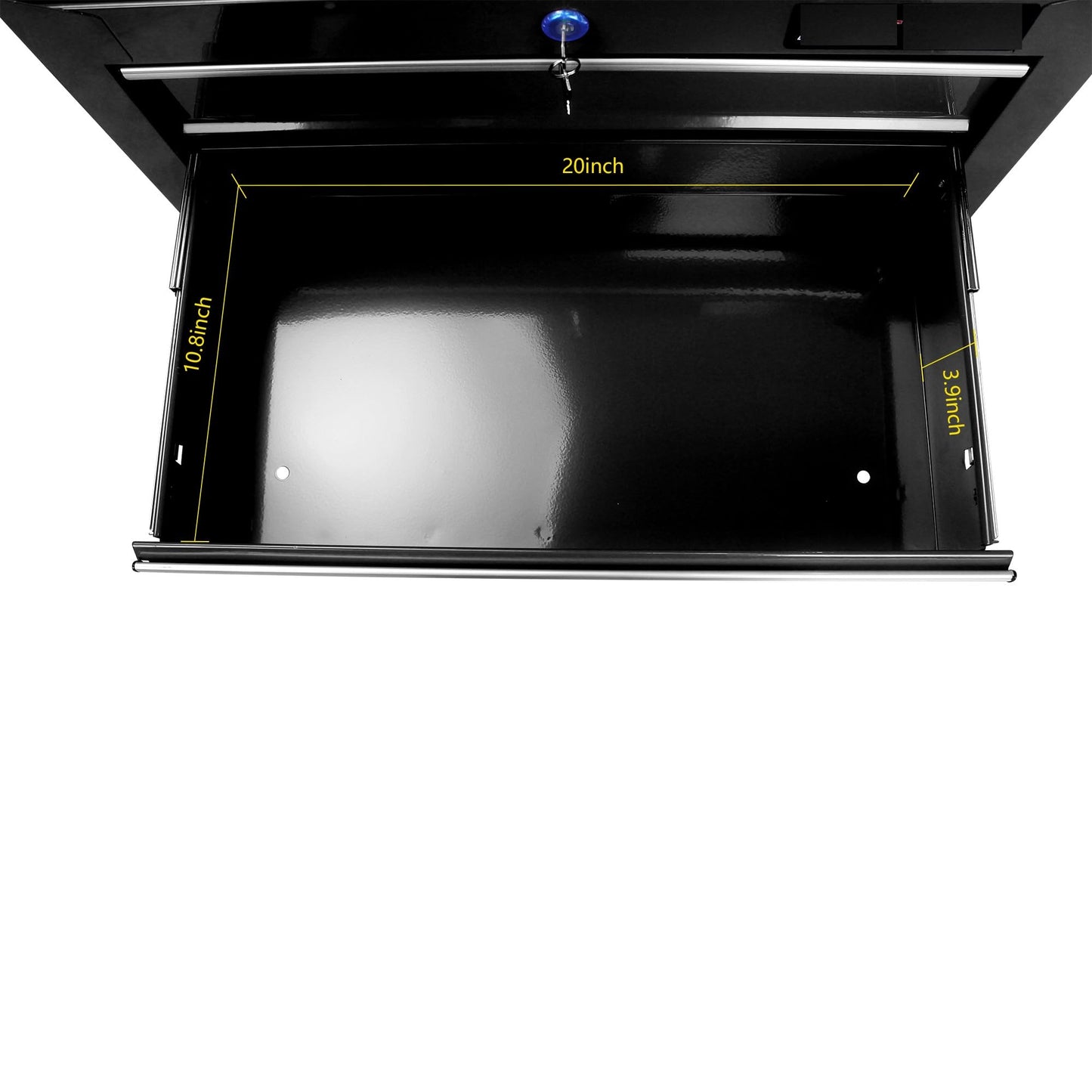 Tool Cart on Wheels, 5 Lockable Drawers Storage Cabinet Cart Rolling Tool Chest for Warehouse, Garage, Workshop Simple Assembly-Black