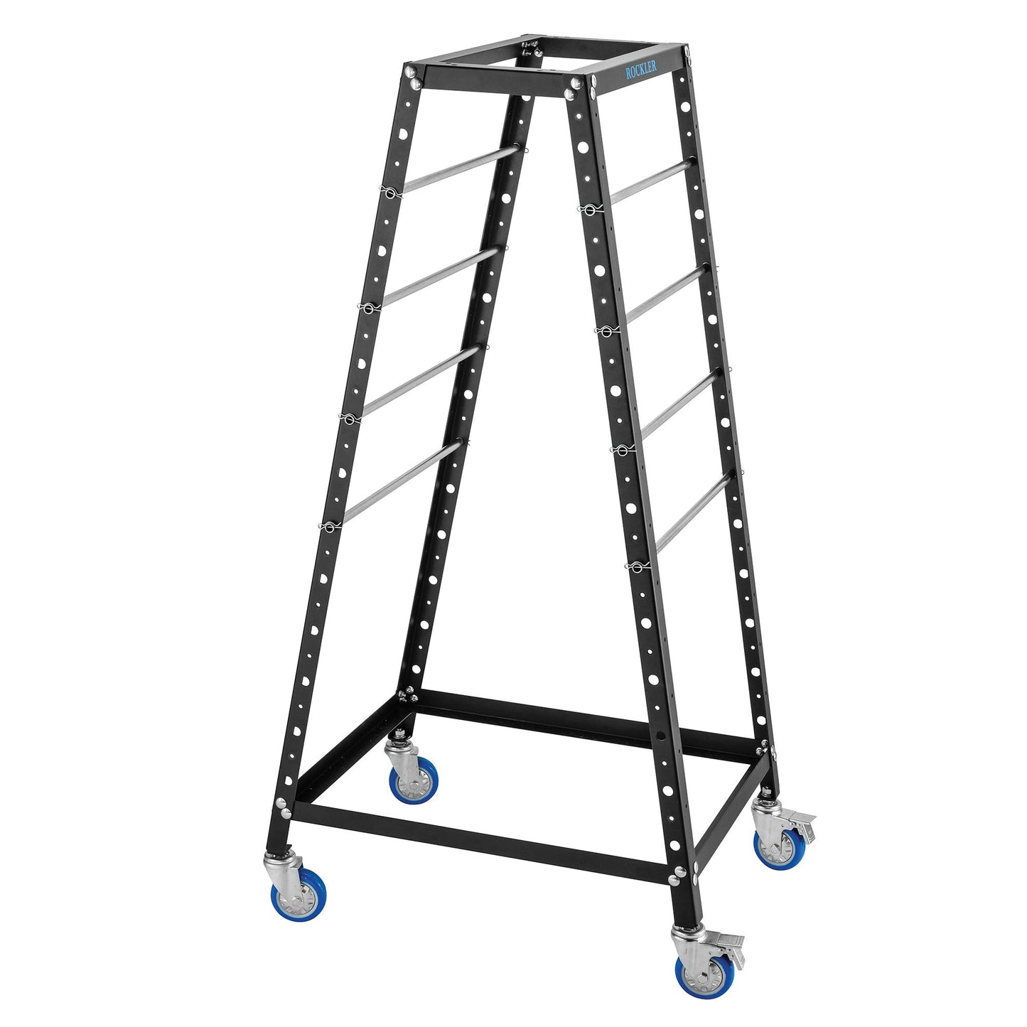 Pack Rack Plus Tool Storage Organizer on Wheels - Durable A-Frame Tool Caddy with Wheels - Versatile & Ready to Assemble Rolling Tool Cart - Mobile Rack w/Slotted Trays, Pegboard Panels, & More