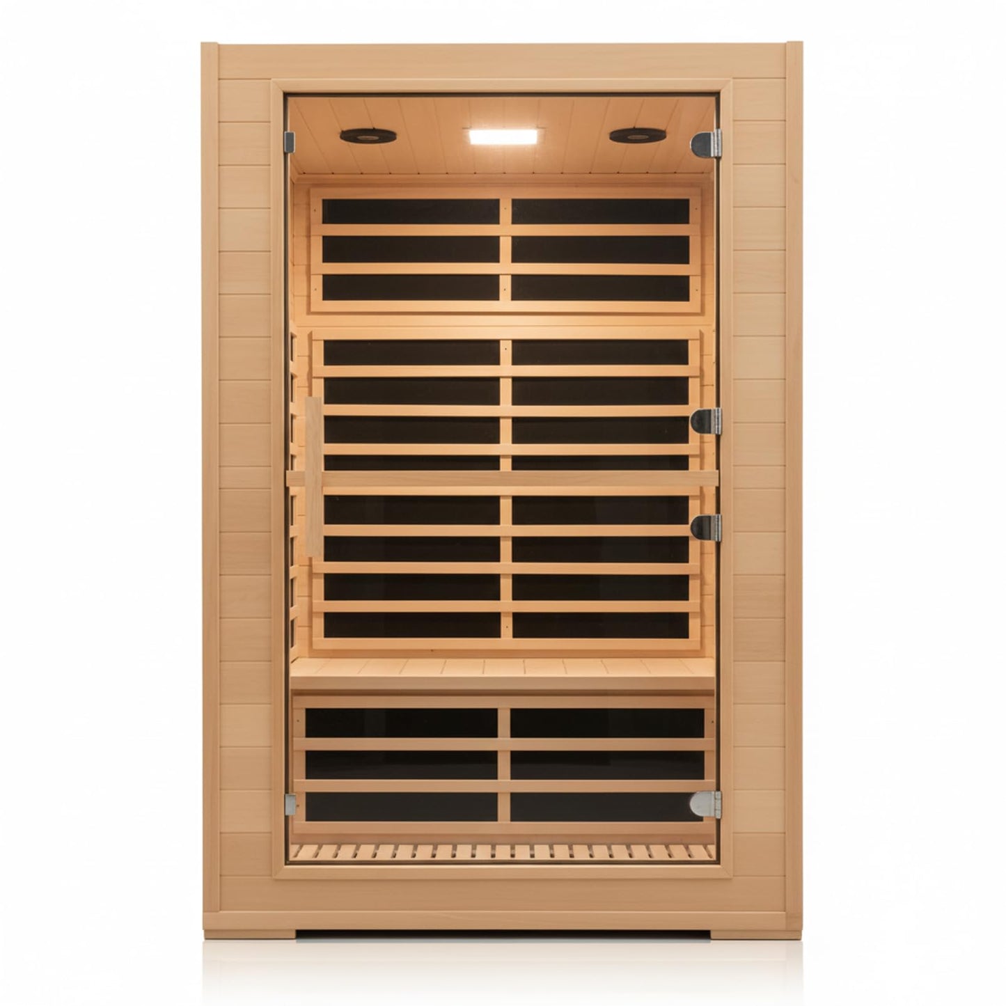 2 Person Far Infrared Sauna, 1800W Low EMF Wooden Infrared Sauna Room for Home, 8 Heating Panels Therapy Sauna with Hemlock Wood, Indoor Sauna Spa for Relaxation, Muscle Relief (Double Person Sauna)
