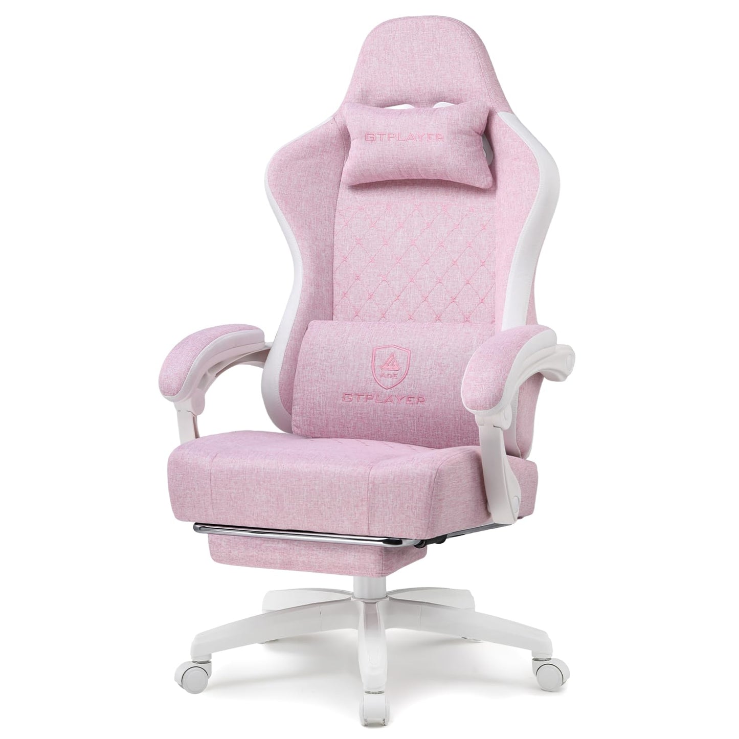 GTPLAYER Gaming Chair, Computer Office Chair with Pocket Spring Cushion, Linkage Armrests and Footrest, High Back Ergonomic Computer Chair with Lumbar Support Task Chair with Footrest
