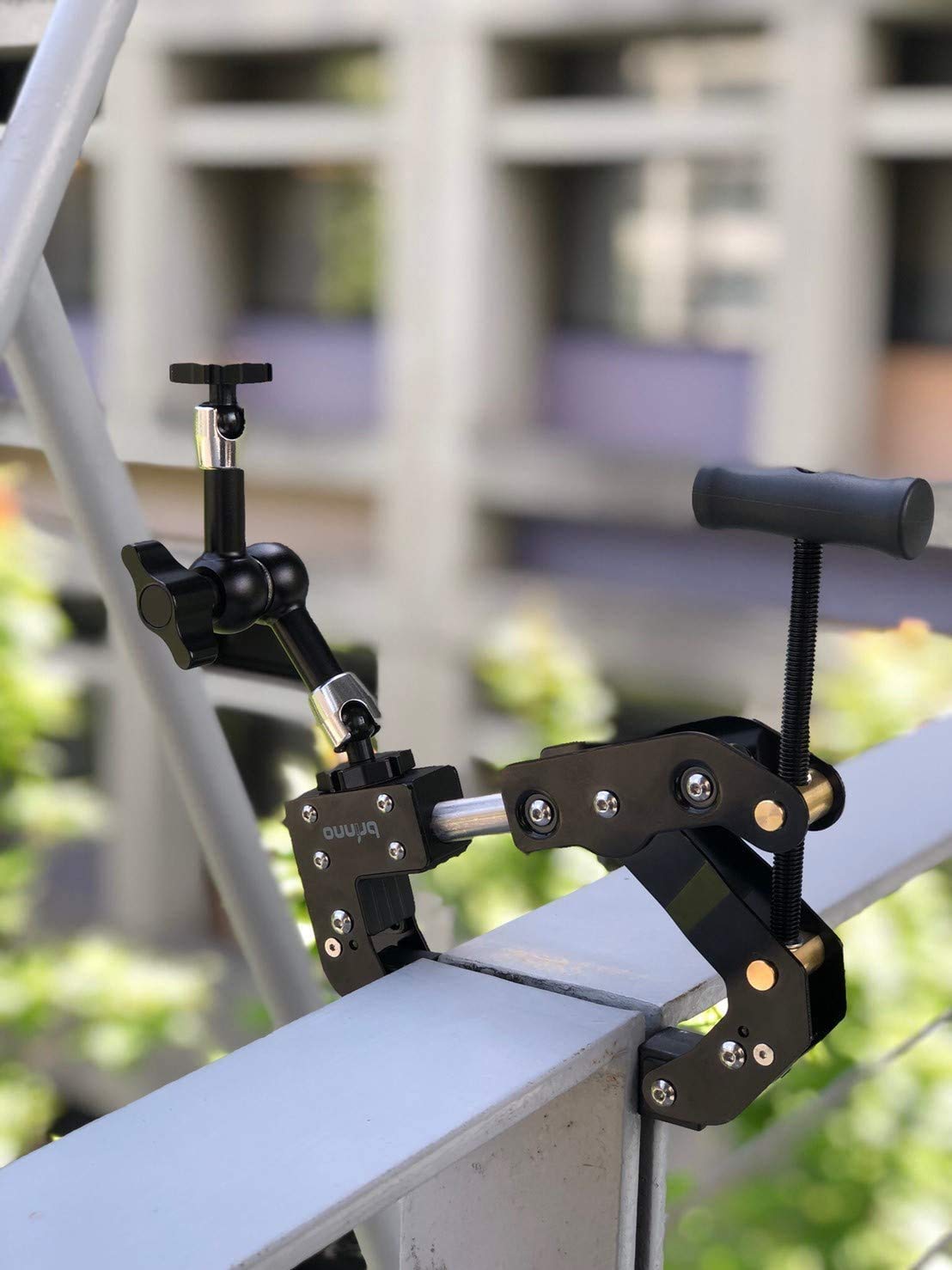 Brinno ACC1000P Camera Clamp Plus - Large, Industrial, Heavy-Duty Camera Mounting Kit with Magic Arm and Extension Poles - Adjust to Any Surfaces, 360° Rotating Tripod - Universal ¼” Female Thread