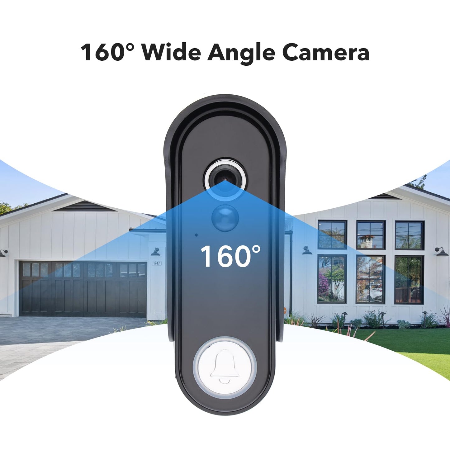 ACEBELL Wireless Smart Video Doorbell Intercom System, WiFi 1080P Video Doorbell Camera with Monitor, Video Door Phone with 7''Touch Screen, Motion Detection, No Subscription, APP Control