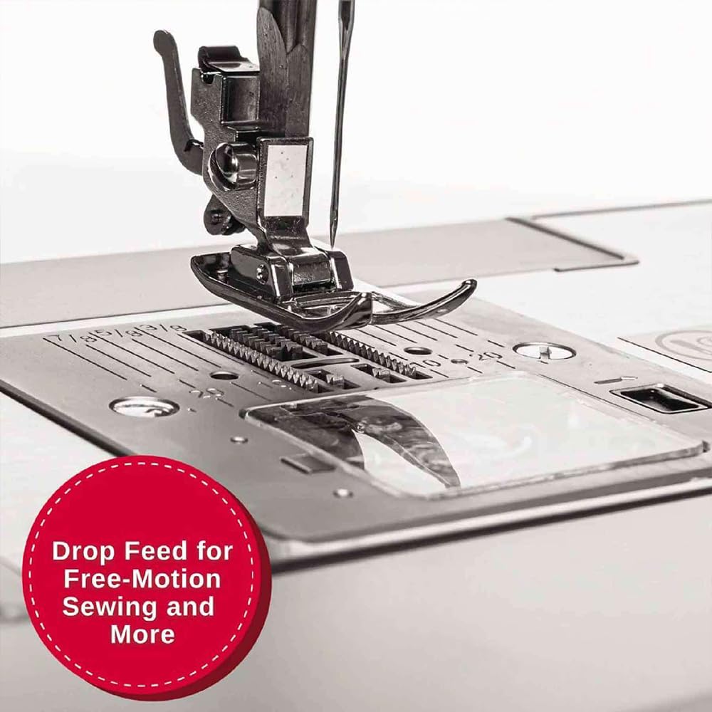 SINGER Heavy Duty 6380 Sewing Machine with Extension Table & Accessory Kit | Strong Motor with Enhanced Piercing Power, 110 Stitch Applications, Full Metal frame, 1-step Buttonhole & LED Light