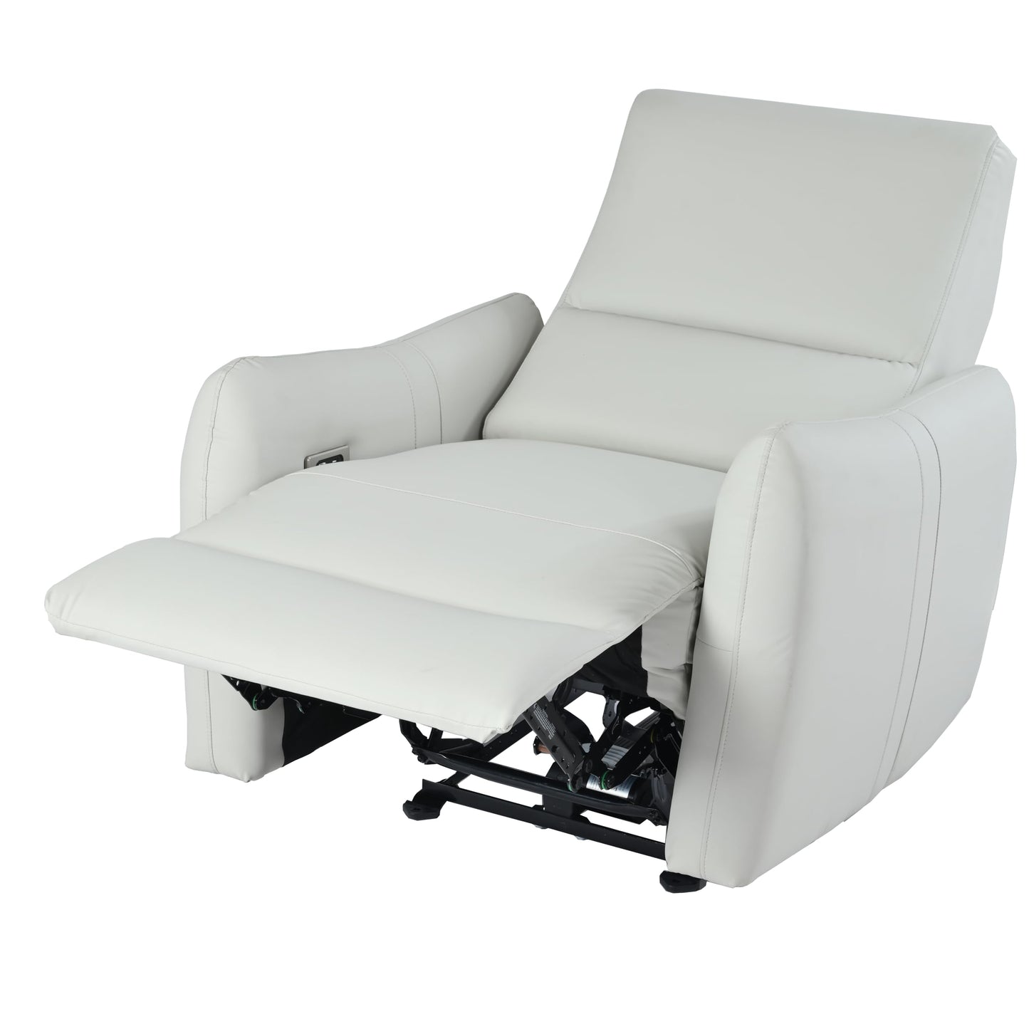 KEIKI Wall Hugger Recliner,Power Recliner Chair, Electric Recliner, Individual Seat Home Theater Recliner Chair, Electric Glider Reclining Sofa with USB Port for Bedroom, Apartment, Light Gray
