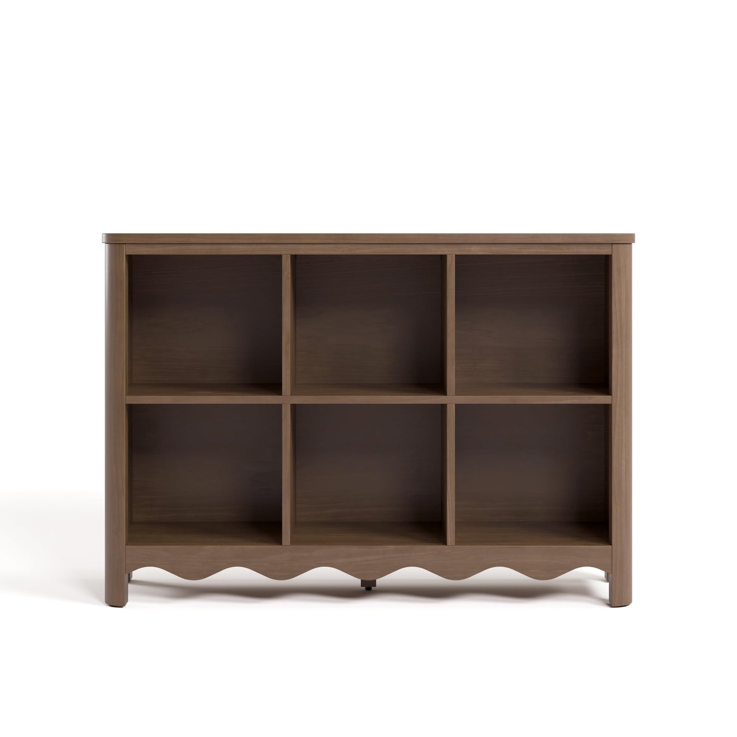 Storkcraft Casablanca 6 Cube Organizer Bookcase – GREENGUARD Gold Certified, Montessori Bookshelf & Toy Storage for Kids, Solid Wood Cubby for Nursery, Kids Bedroom or Playroom (Hazelnut)