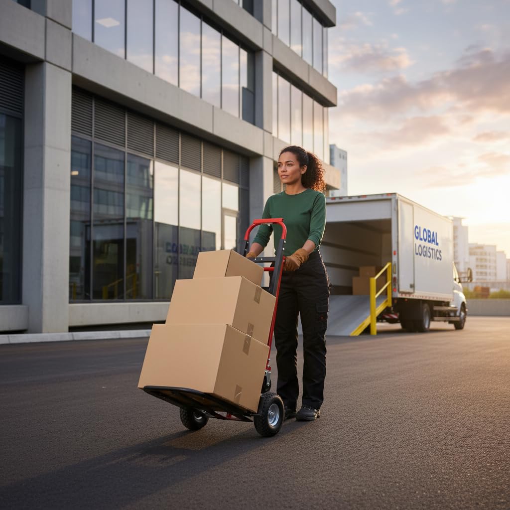 Suzhi Convertible Hand Truck Dolly Cart Heavy Duty/with 4 Wheels,Industrial Grade,1000 Lbs Load, 2 Straps for Moving Furniture/Appliance/Carton/Warehouse/Office / 10 Minutes' Install as Video