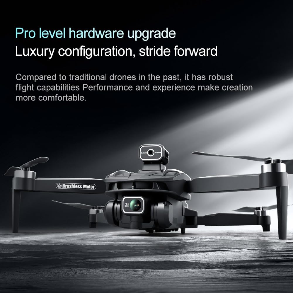 CVCBSER Drone for Adults with 1080P Camera, 4.5" LCD 8K HD Screen Control, GPS Auto Return Four Way Obstacle Avoidance Drones Quadcopter, 5000ft Video Transmission, 44Mins Flight Time