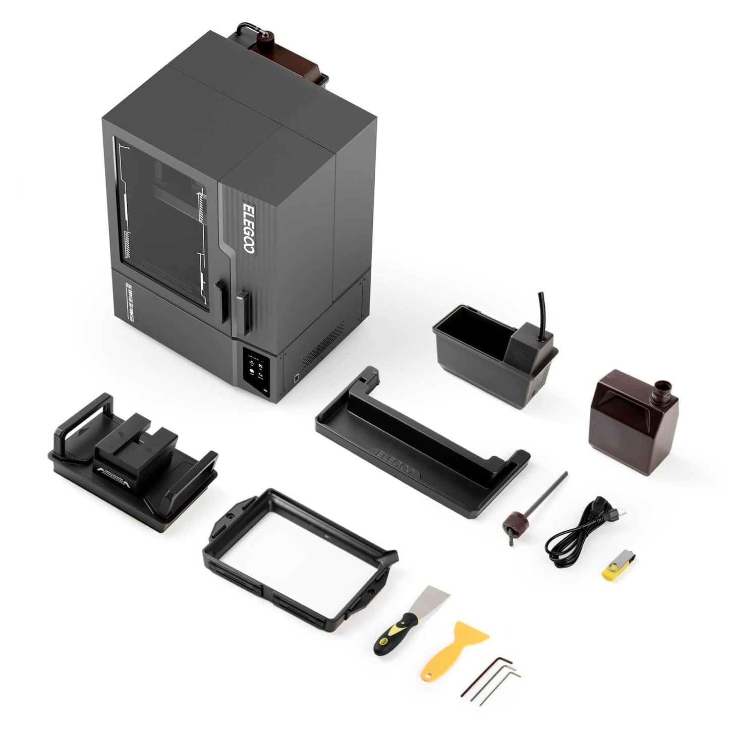 ELEGOO Jupiter 2 Resin 3D Printer, 16K Large MSLA 3D Printing Machine, Auto-Leveling, Smart Tank Heating, Auto Resin Feeding, Smart Mechanical Sensor, Wi-Fi Cluster, Build Size 302.4 × 161.98 × 300 mm
